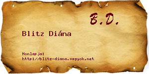 Blitz Diána névjegykártya