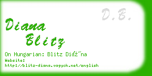 diana blitz business card